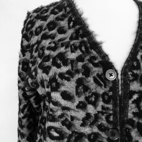 NWT REBECCA TAYLOR LA VIE LEOPARD JACQUARD CARDIGAN - Picture 3 of 6